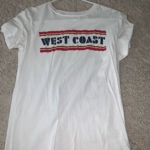 T-shirt that says west coast on it